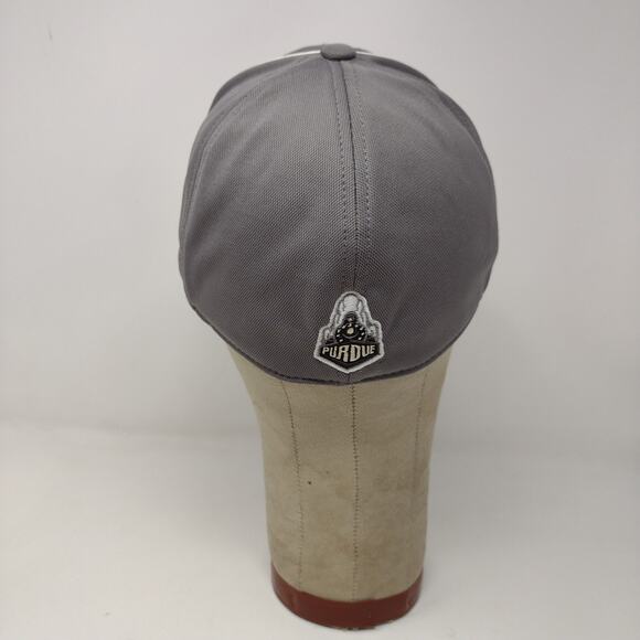 Captivating Purdue Boilermakers Hat Gray Black Stripes Embroidered Logo Train - Picture 8 of 13